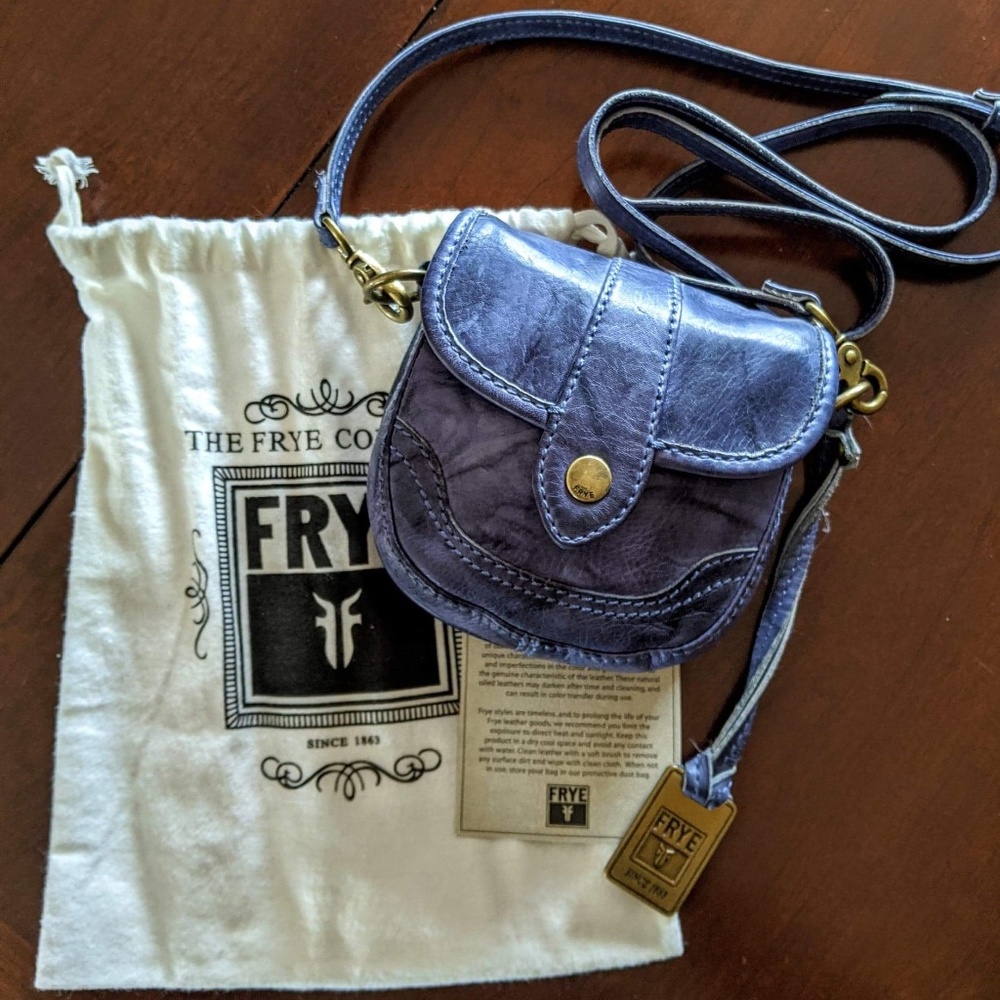 Frye Campus Mini Sapphire Crossbody with Dust Bag